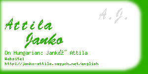 attila janko business card